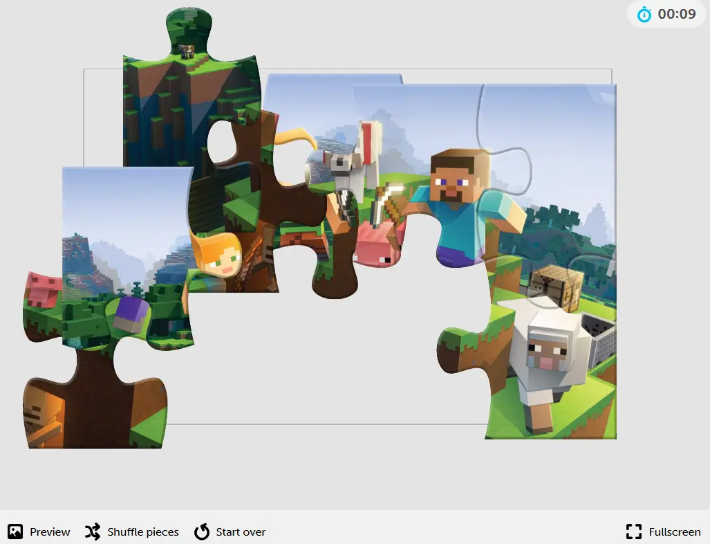 Minecraft Jigsaw Puzzle Online