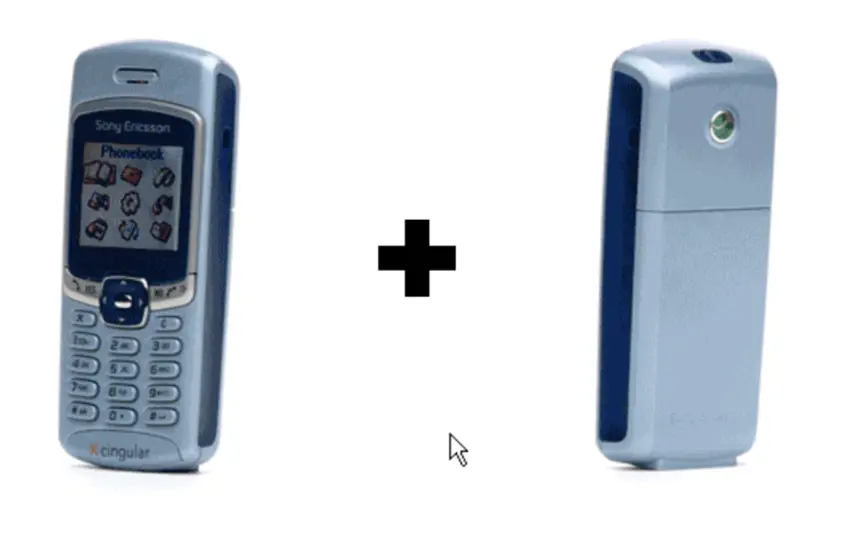 Sony Ericsson: 2 Spinning Phones 2004 Banner Ad