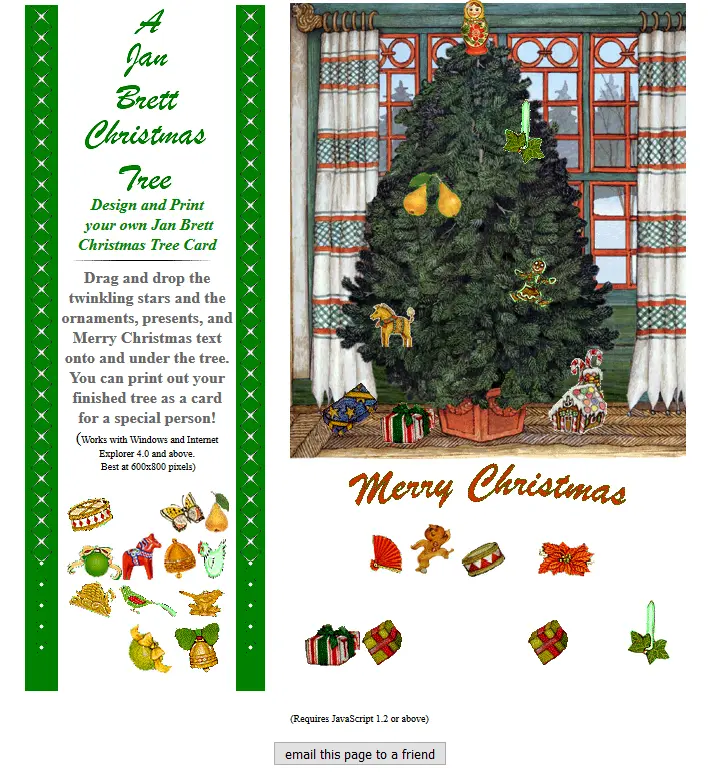 Decorate a Jan Brett Christmas Tree