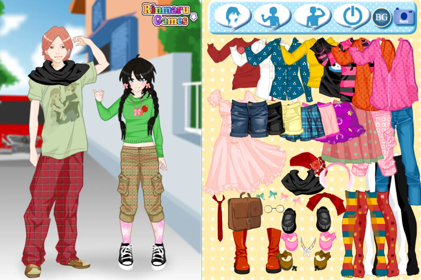 Anime Childhood Friends Dress Up Game