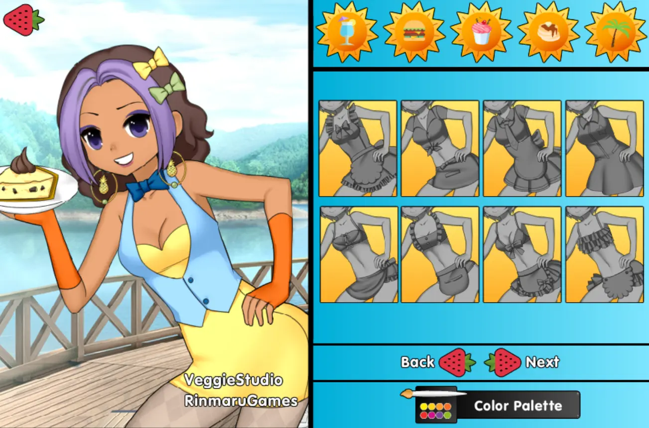 Summer Waitress Dress Up Game