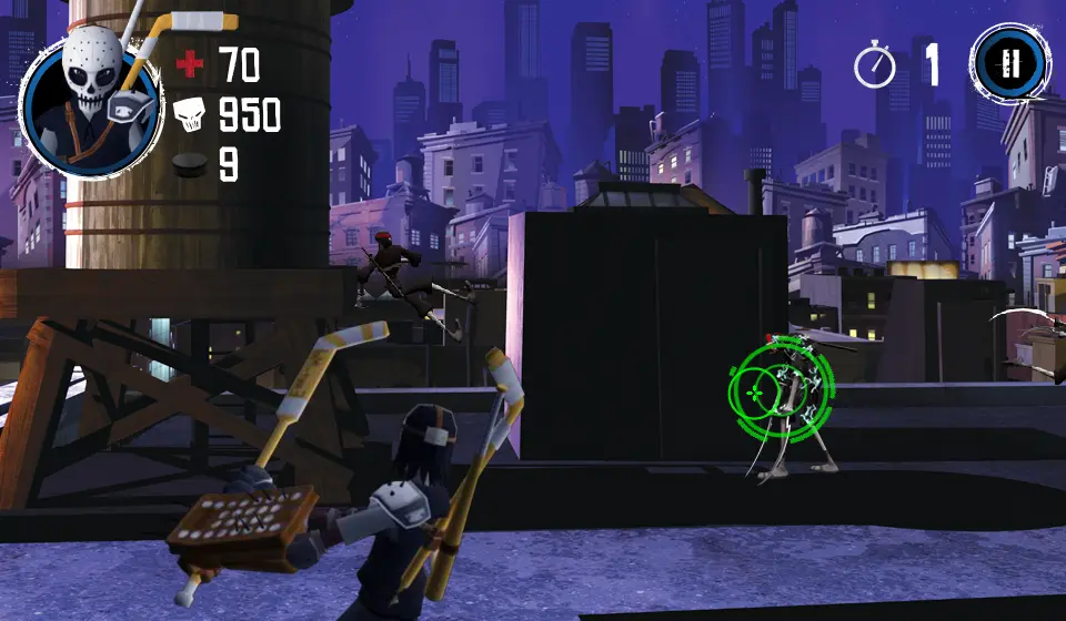 Teenage Mutant Ninja Turtles Casey Jones vs Evil Robot Ninjas