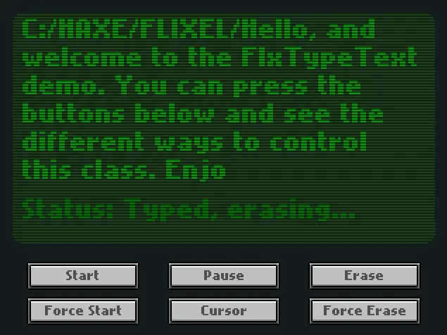 HaxeFlixel - FlxTypeText