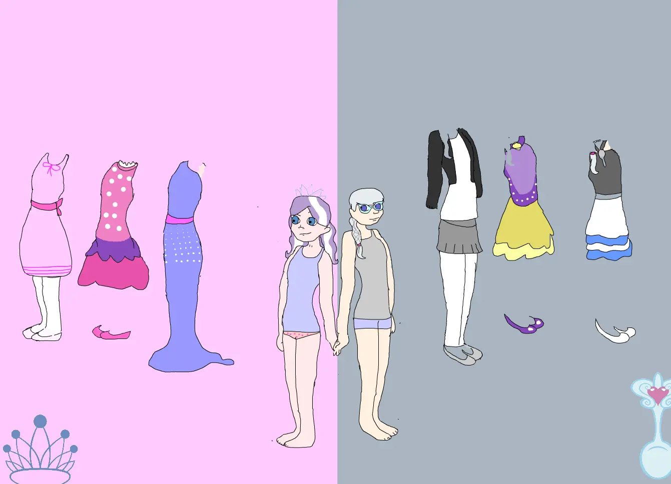 FiM Dress Up: Diamond Tiara and Silver Spoon