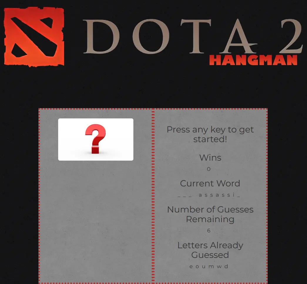 DOTA 2 Hangman