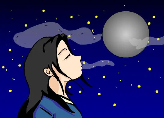 windy moonlit night