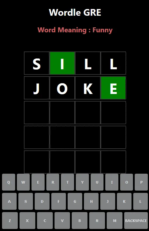 Wordle GRE