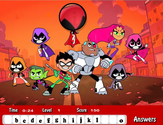 Teen Titans Hidden Letters