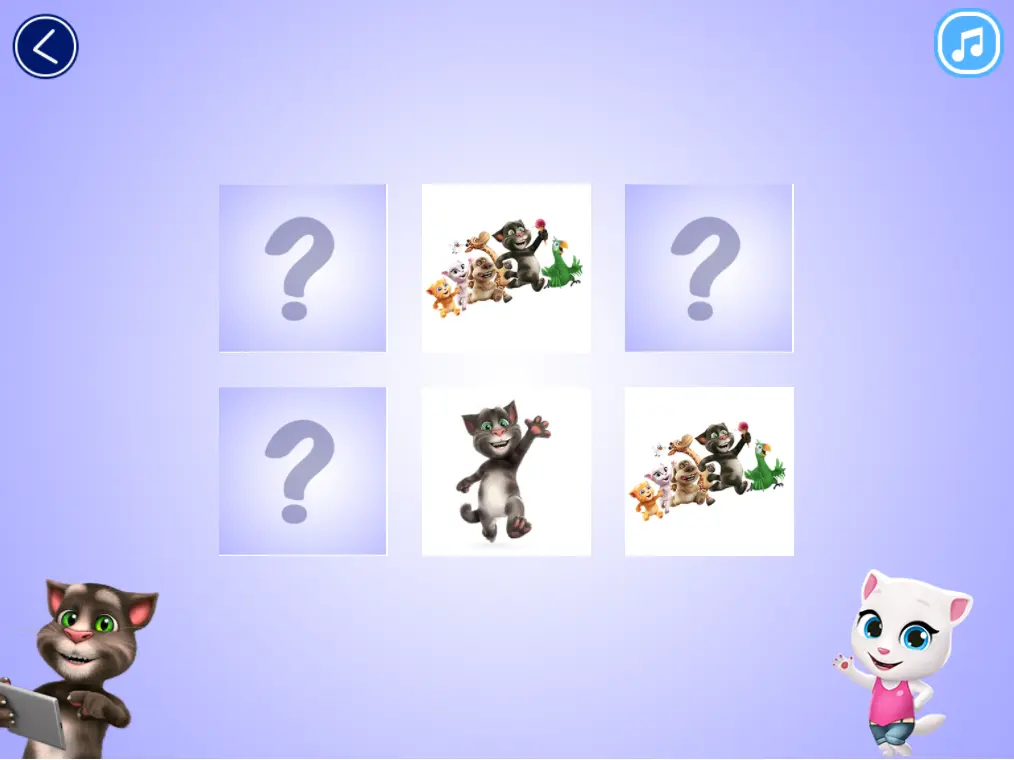 My Talking Tom Memory Card Match