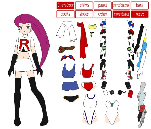 Pokemon Girls Dress Up