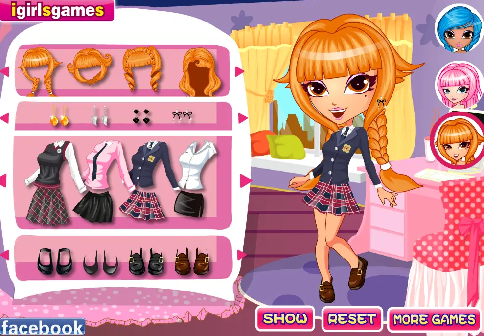 School Girl Group Dress Up