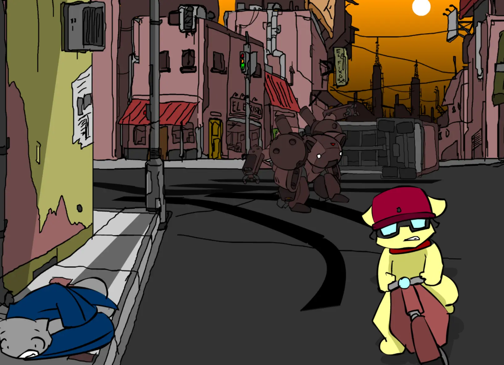 its like a chase scene