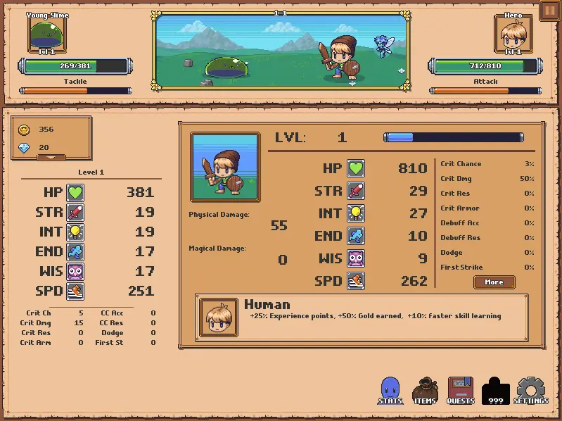 Idle Grindia: Dungeon Quest