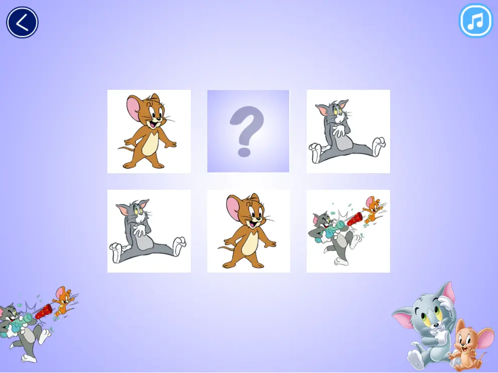 Tom and Jerry Memory Card Match