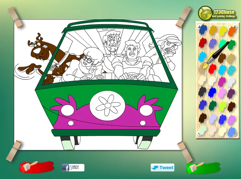 Scooby Doo Drive Kids Coloring