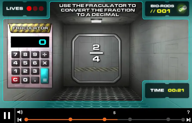 Mission 2110: Converting Fractions to Decimals
