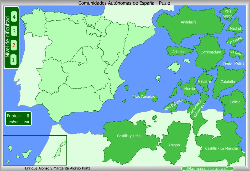 Comunidades Autónomas de España - Puzzle