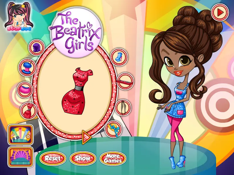 The Beatrix Girls: Chantal Dress Up Game