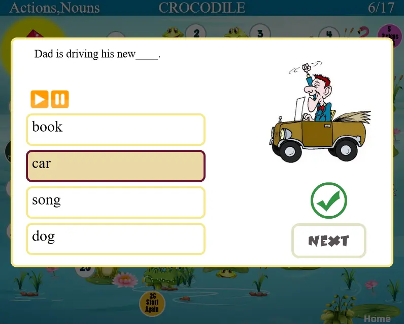 Croc Board Game - Action,Nouns