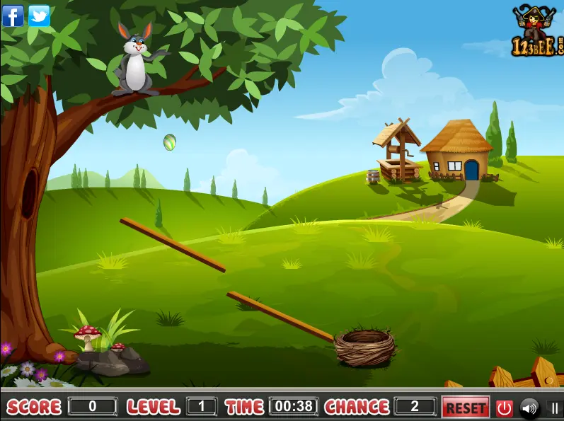 Easter Bunny and Eggs