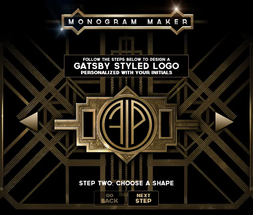 The Great Gatsby Monogram Maker