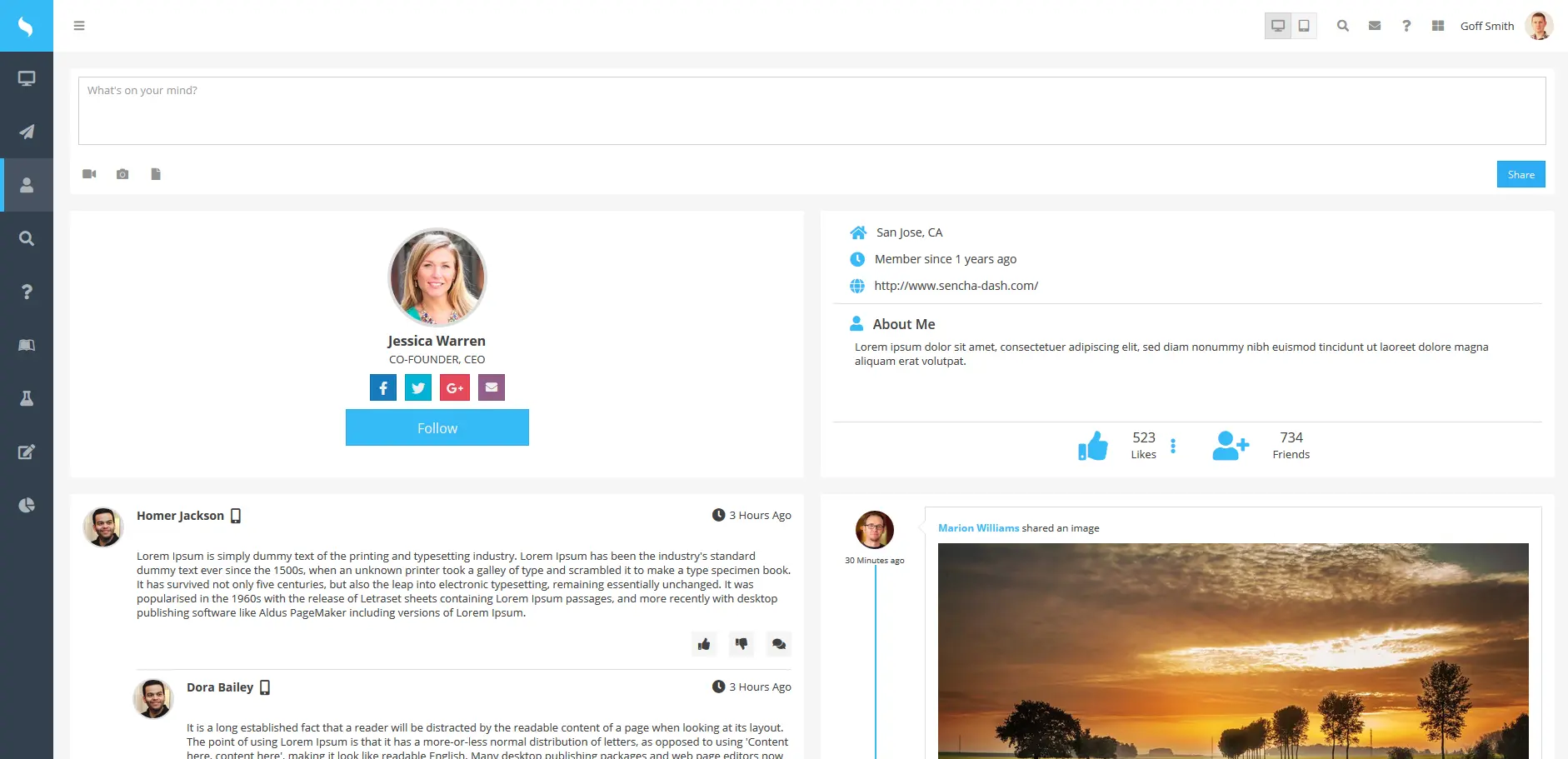ExtJS - Admin Dashboard