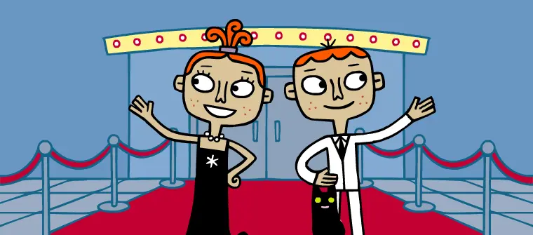 Zimmer Twins Front Page Red Carpet Animation