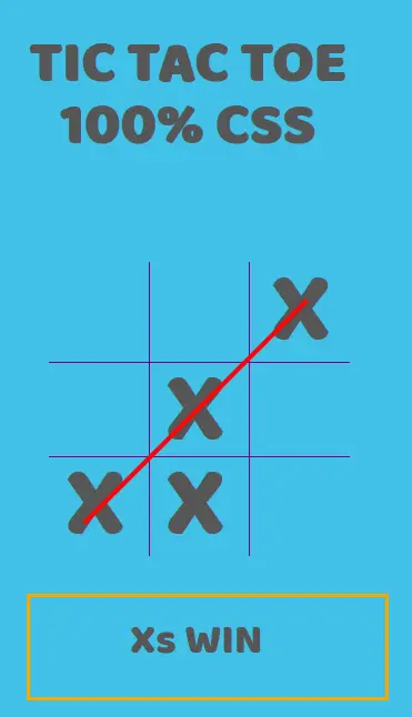 Tic Tac Toe 100% CSS