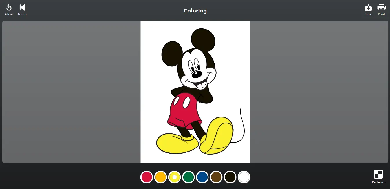 Mickey Mouse Coloring Page