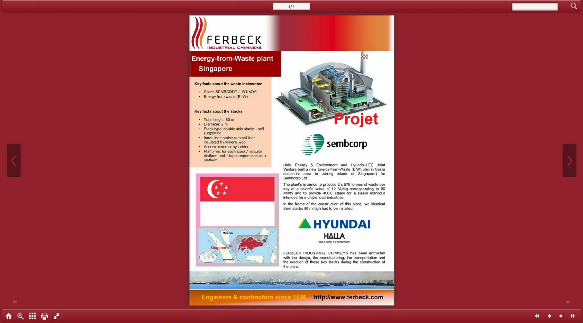 Ferbeck Industrial Chimneys: Energy-from-Waste plant Singapore