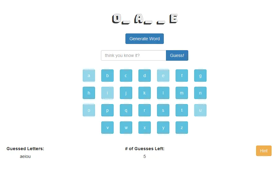Hangman Js Rails