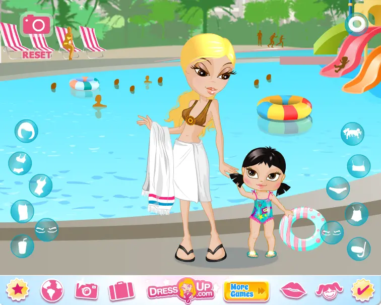 Swimming with Mom