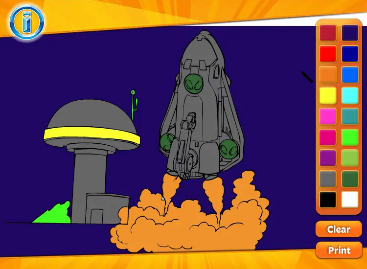 Imaginext Spaceship Coloring