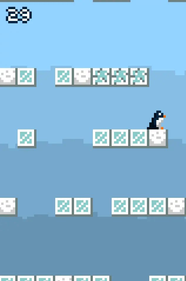 Plummeting Pixel Penguin