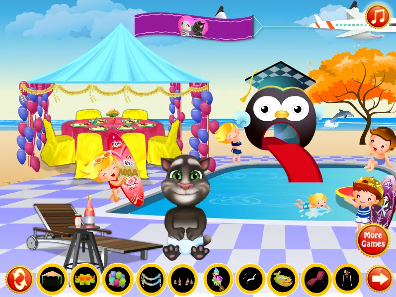 Baby Tom Pool Party