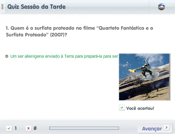 Quiz Sessão da Tarde (2012-01-10)