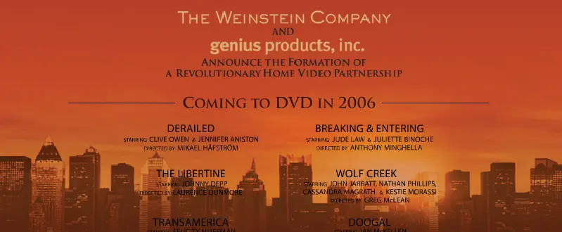 The Weinstein Company and Genius Products "Join The Revolution" Website Intro