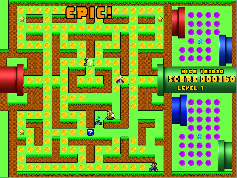 Pac-Man Mario Kart