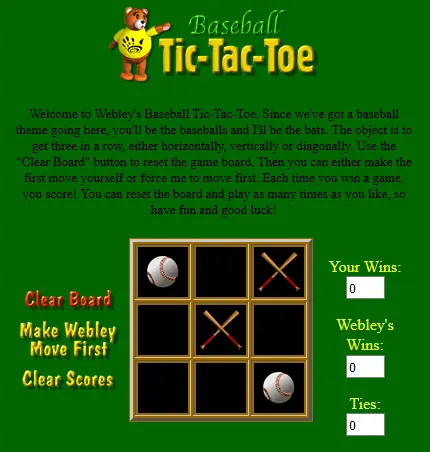 Baseball Tic-Tac-Toe