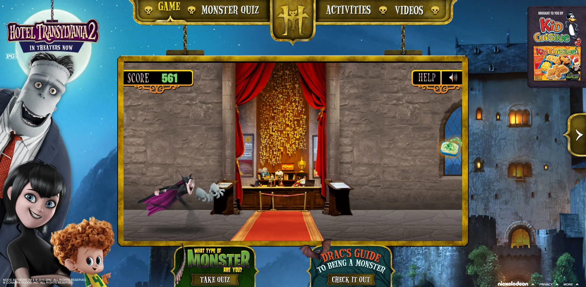Hotel Transylvania 2 Microsite