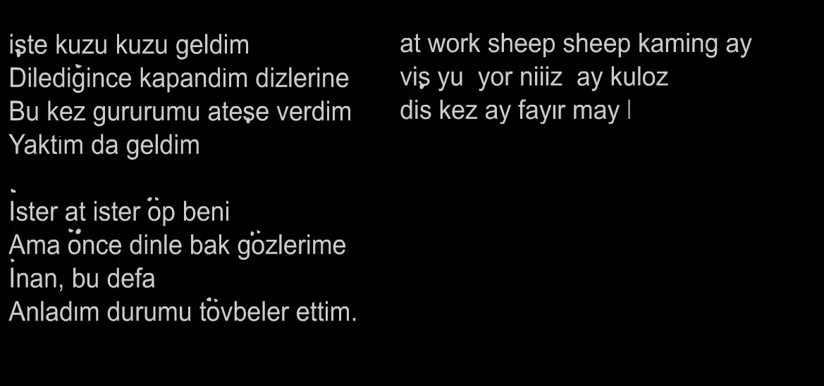 Tarkan Şiir (İngilizce)
