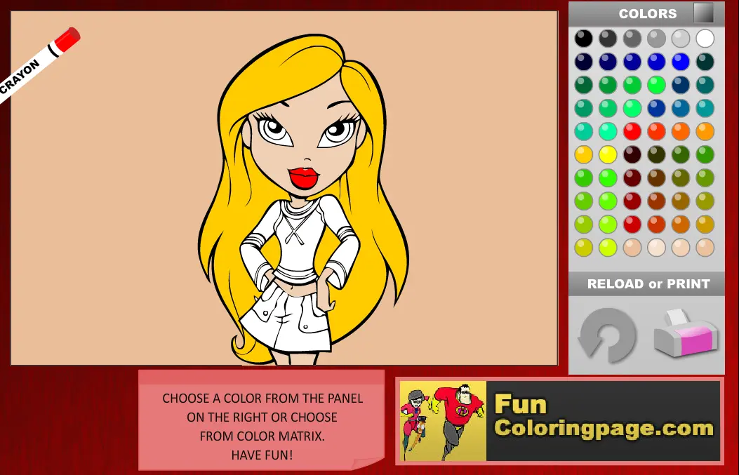 Bratz Coloring Game 1