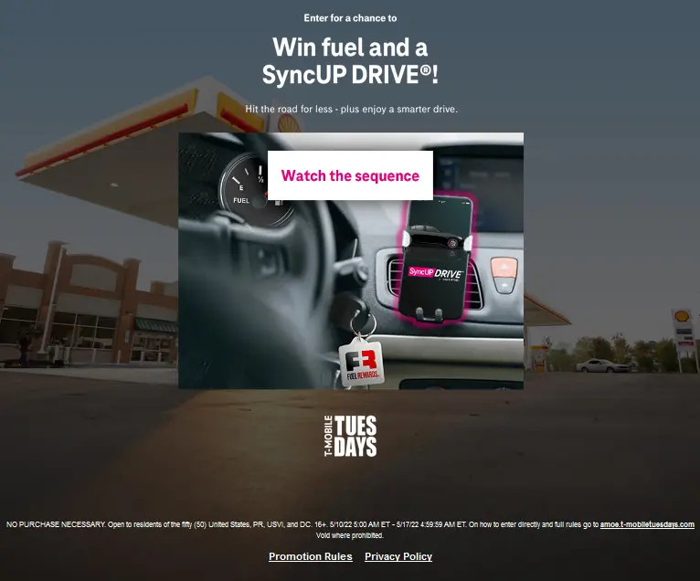 Win Fuel and a SyncUP Drive®!