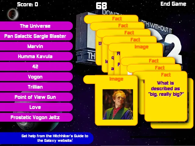 The Hitchhiker's Guide to the Galaxy Quiz