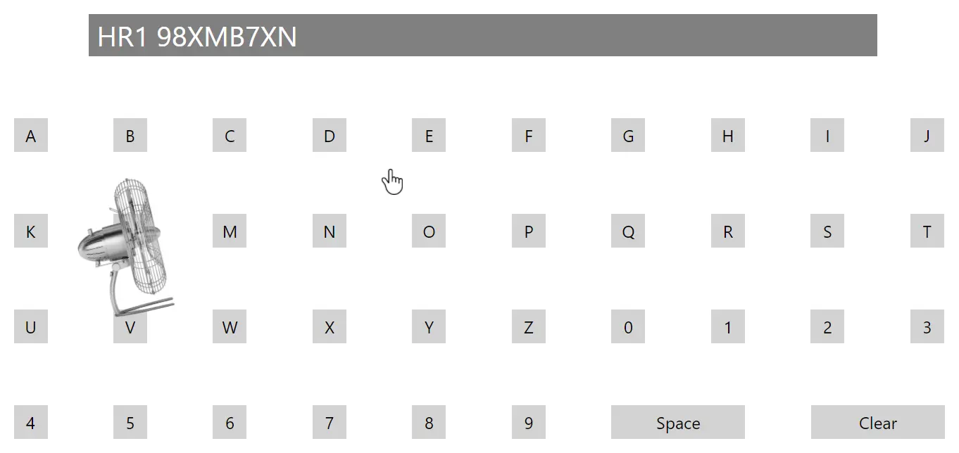 Fan controlled cursor