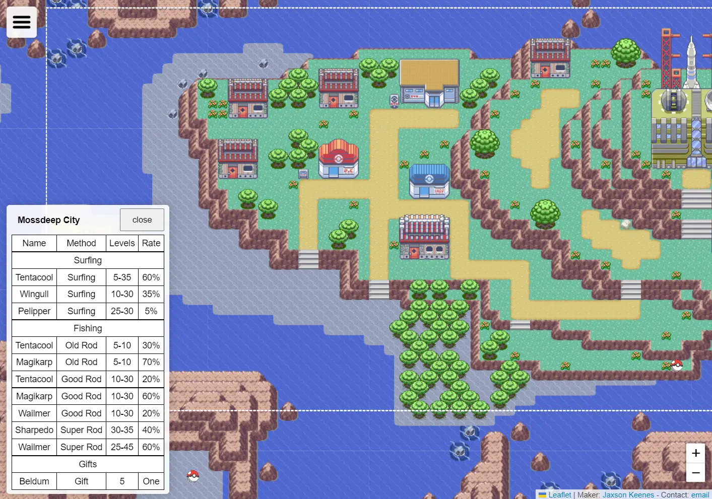 Pokémon Emerald Interactive Map