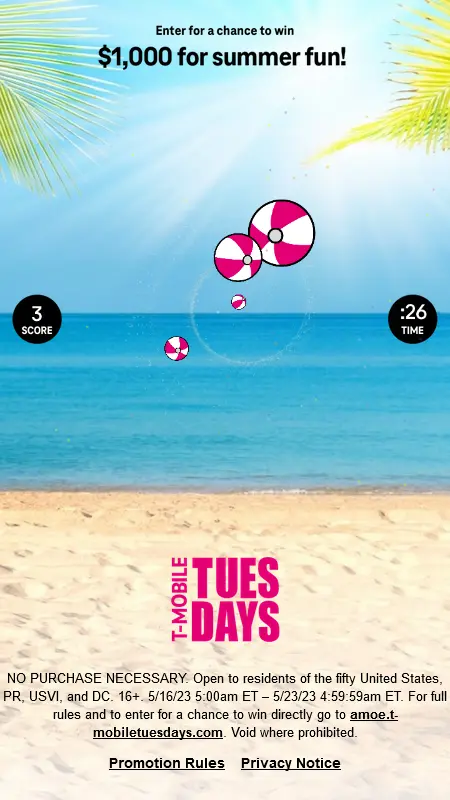 T-Mobile Tuesdays: Win $1,000 for summer fun!