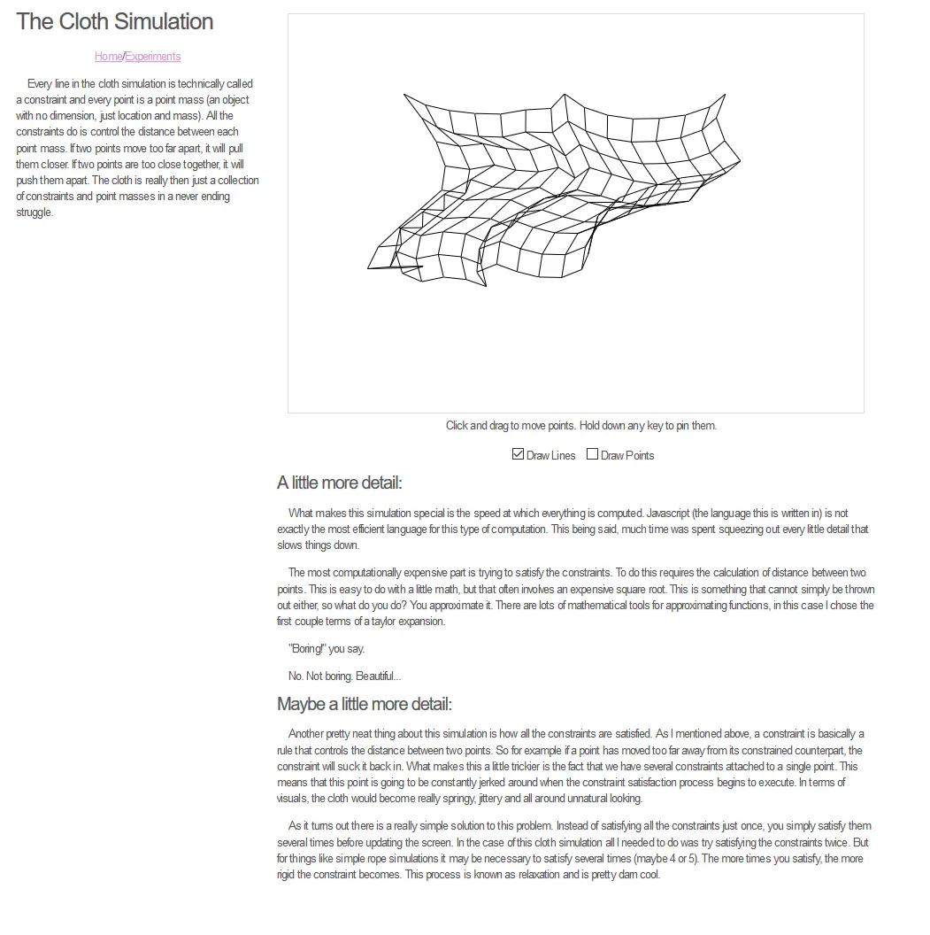 The Cloth Simulation