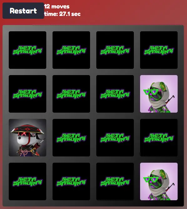 MetaSamurai Memory Game!!