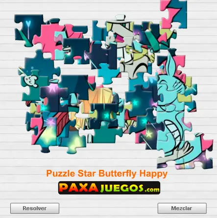 Puzzle Star Butterfly Happy